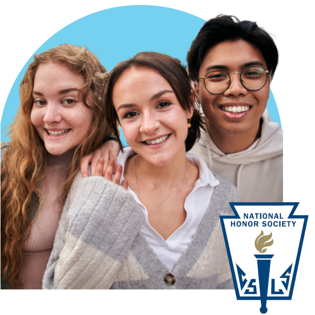 Students smiling to the camera